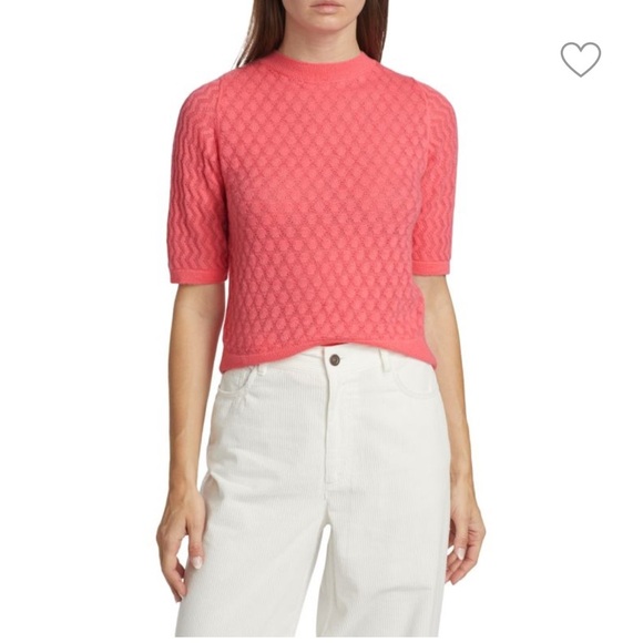 Lafayette 148 New York Womens Coral Fitted Cashmere Blend Sweater Size Small - Picture 1 of 7